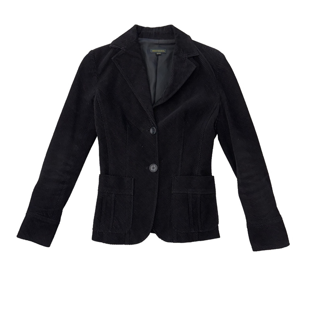 Vintage Bellvilles Black Corduroy Blazer 100% Cotton